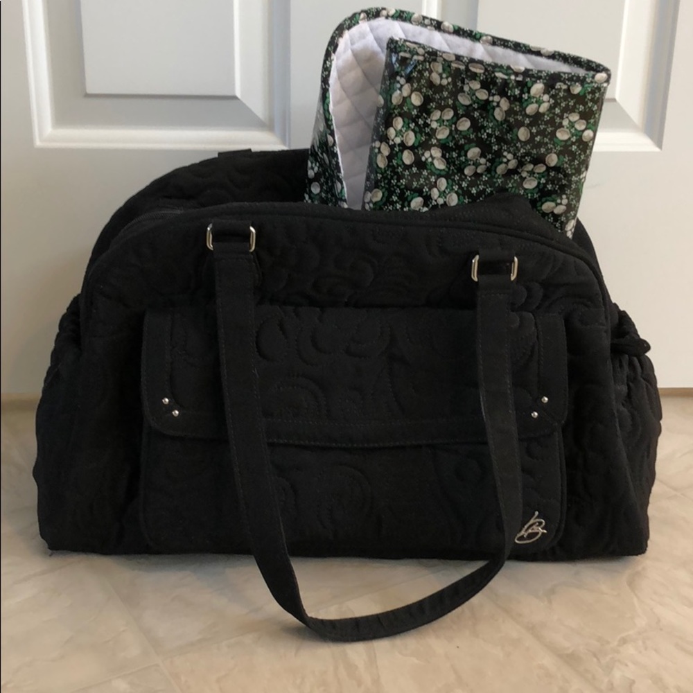 Vera Bradley black diaper bag